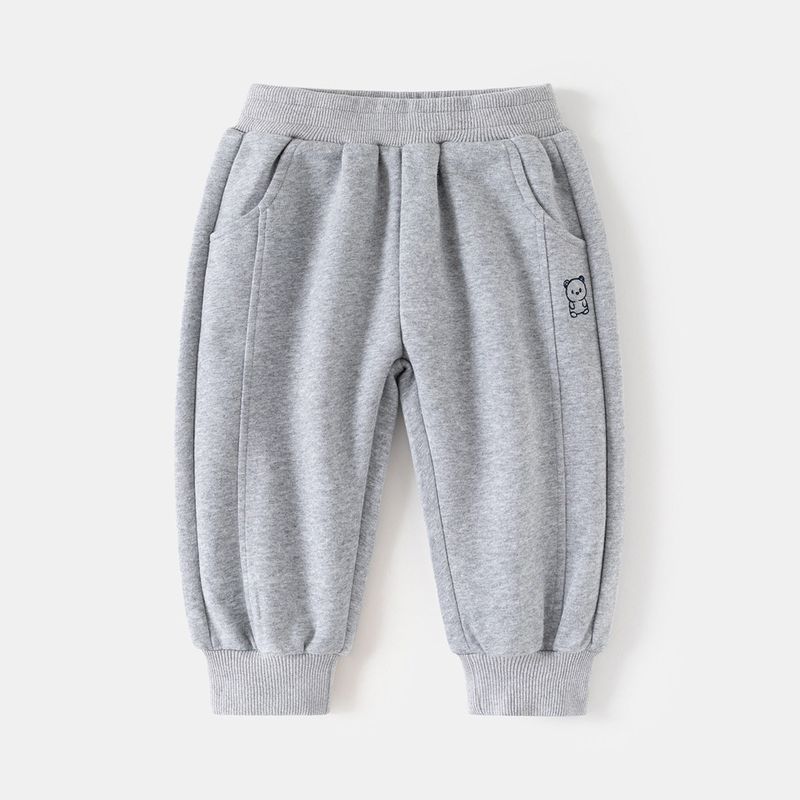 Spring and Autumn Boys' Sports Pants K-style Babies' Trousers Kids Casual Sweatpants Children Simple Pen Bear Ankle Banded Pants