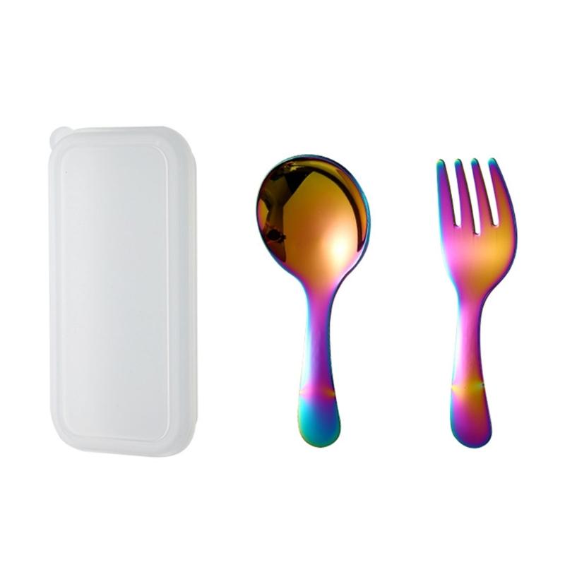 Portable Stainless   Spoon Fork Set Ideal For Picnics Office Dorm Dishwasher Safe