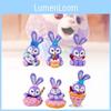 Charming Pvc Starry Rabbit Figurine Set For Cute Anime Inspired Home Dcor