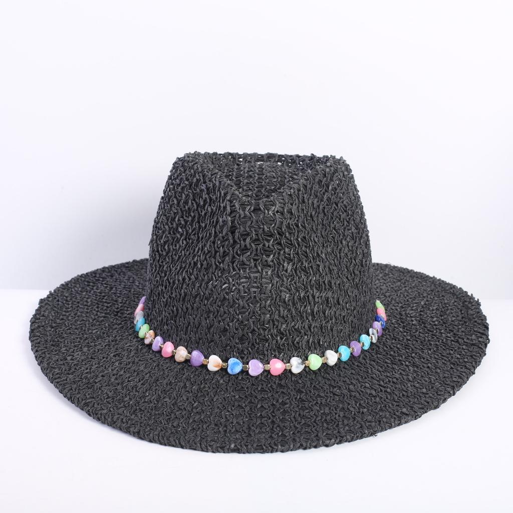 Popolare Cappello di Paglia Classico Western da Cowboy Estivo Vuoto con Ampia Tesa Cappello da Sole Cappello di Paglia Intrecciato a Mano