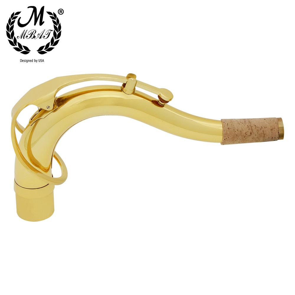 M MBAT Tenorsaxophon Halsstück Hohe Qualität Messingmaterial Saxophon Halsstück Holzblasinstrument Ersatzteile & Zubehör