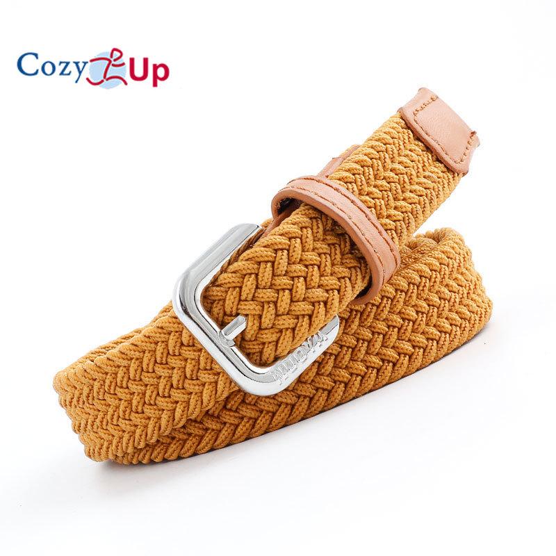 

Cozy Up Новый мужской и женский ремень Тканый кожаный ремень Стрейч Холст Pin Пряжка Pant Belt