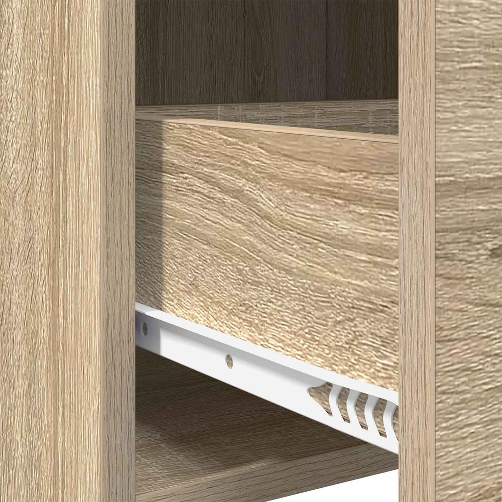 Sideboard In Sonoma Oak Finish 40 X 36 X 80 Cm Engineered Wood