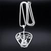 A Stylish And Unique Necklace Suitable for Both Men And Women, Featuring a Guitar Note Pendant, Perfect As a Gift for Music Enthusiasts.
