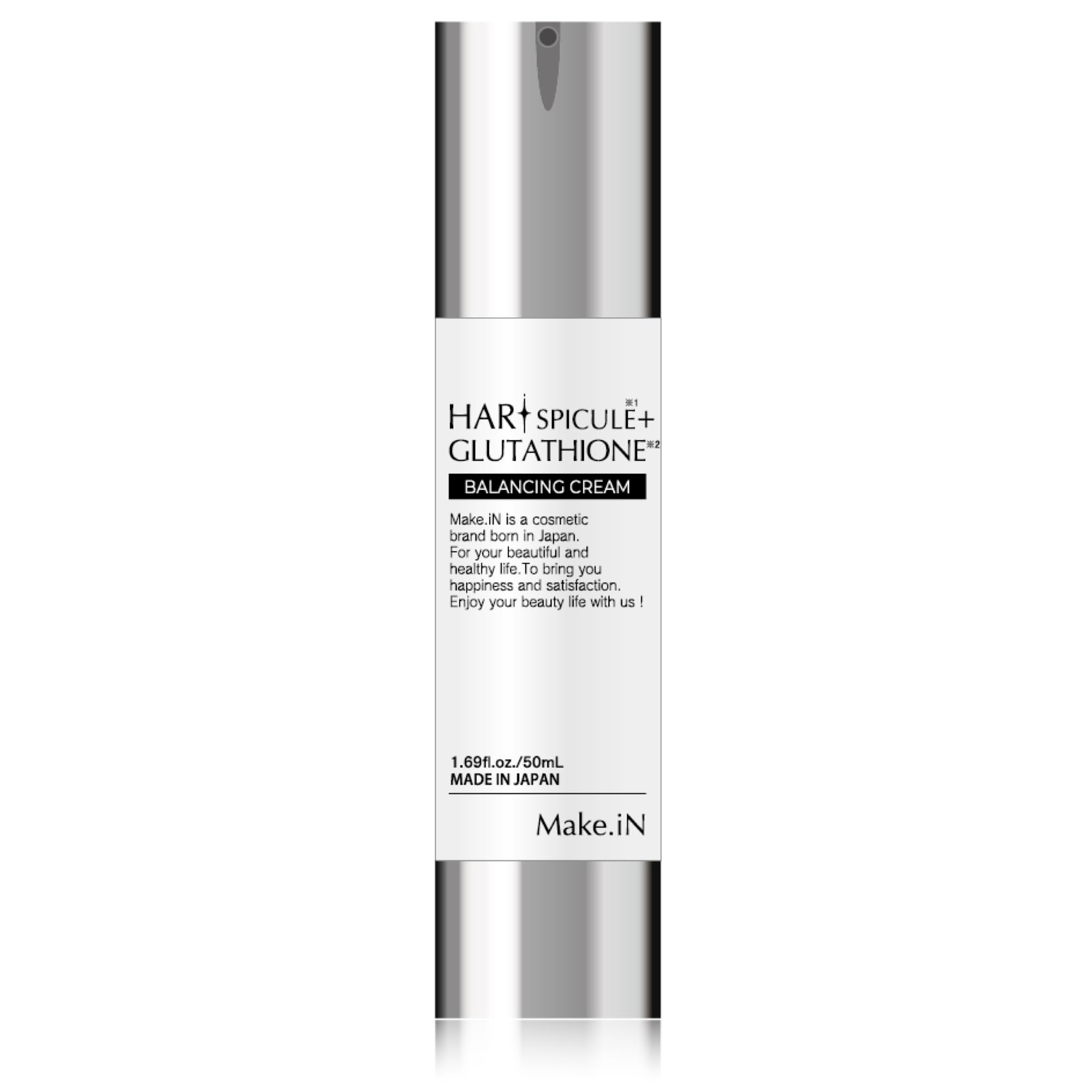 

HARI Spicule Glutathione Cream Pore Human Stem Cell Moisturizing Made in Japan Bottle Make.iN 50mL, Repair, Ceramide, CICA, EGF, FGF, Skincare, білий