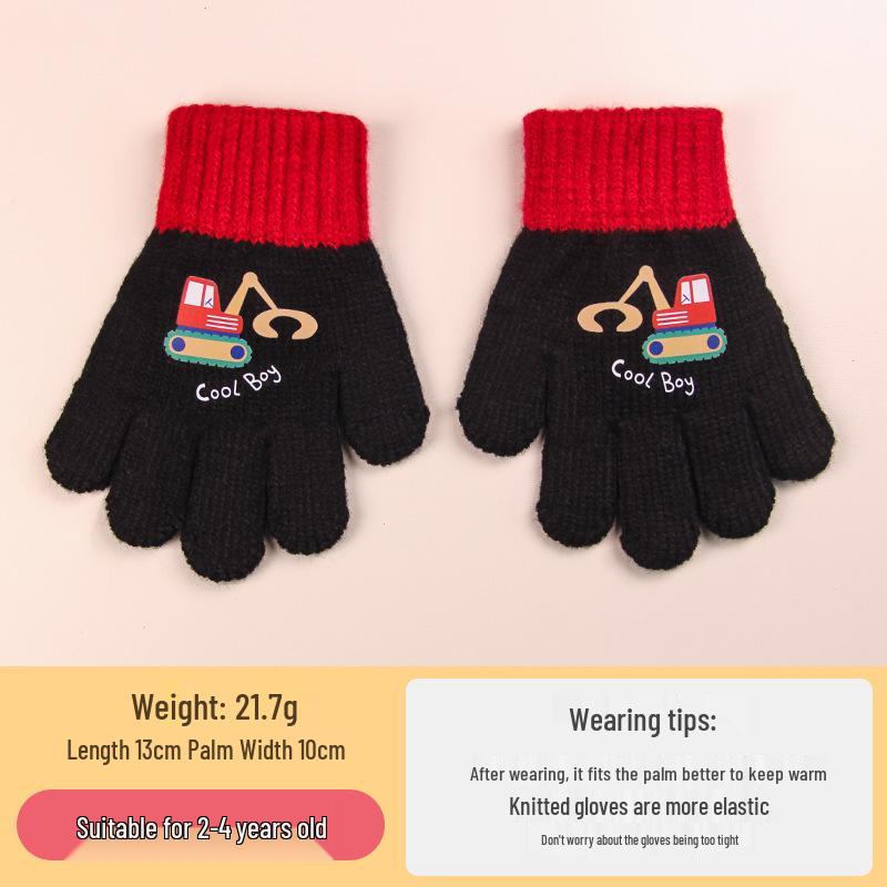 Winter Warmth: Cute Knitted Wool Gloves for Baby Boys & Girls
