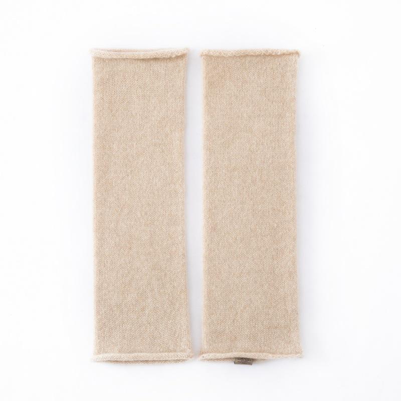 Women's 100% Pure Cashmere Long Sleeve Chunky Knit Warm Gloves - Versatile Solid Color