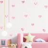 Hand-Painted Pink Hearts DIY Wall Stickers for Bedroom Walls, Wardrobe, Fridge and Hallway Removable Home Decor