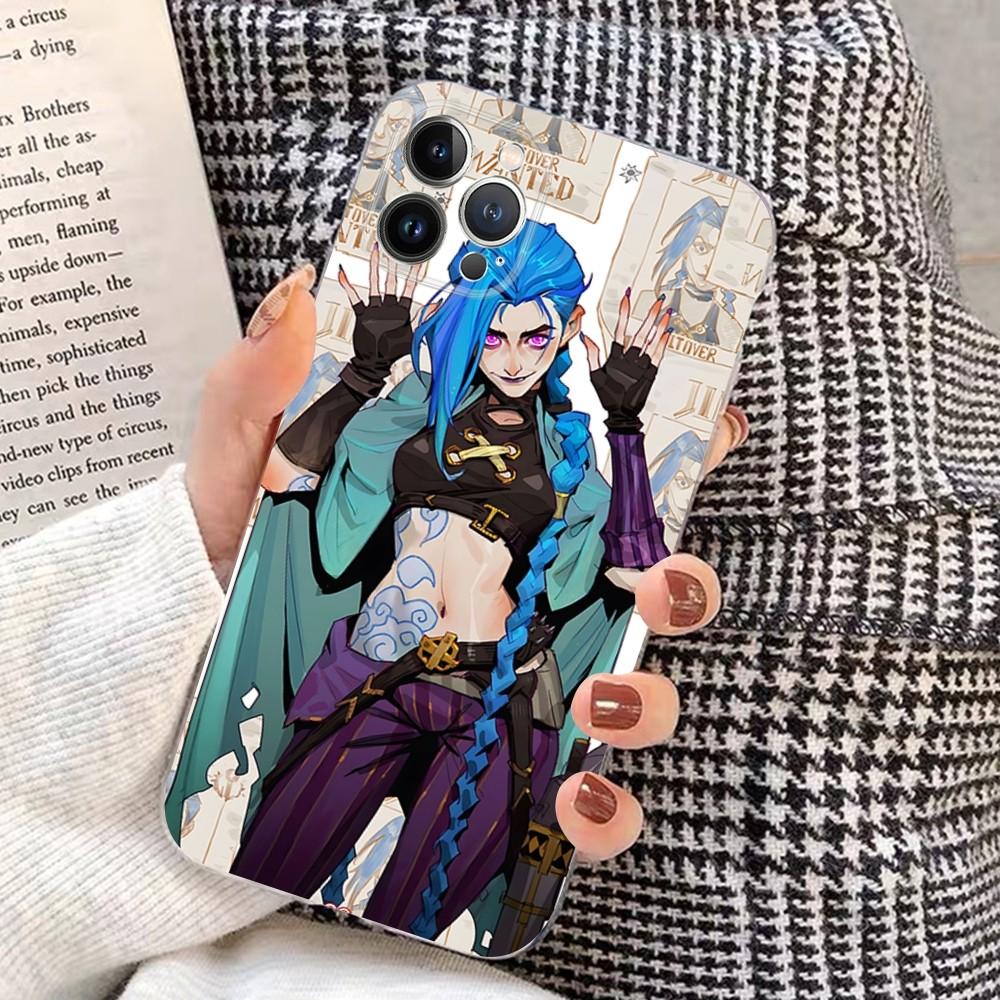 Anime Arcane J-Jinx-Vi Phone Case For IPhone 16 15 14 13 12 Mini 11 Pro XS Max X XR SE 6 7 8 Plus Soft Silicone Cover