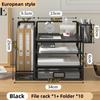 Schreibtisch-Organizer mit Aktenhalter, 4-stufiger Briefablage-Organizer mit Schiebeschublade und 1 Stifthalter, Schreibtisch-Organizer aus Metallgeflecht