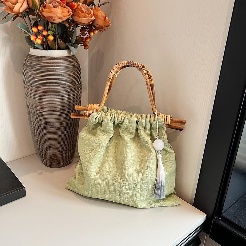 Nowy Styl Chiński, Styl Zagraniczny, Torba o Dużej Pojemności, Modna Torebka Bambusowa dla Kobiet, Torba do Pracy