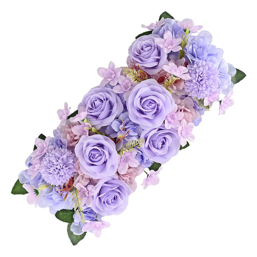 Wedding Flower Row Simulation Silk Flower Finished Flower Decoration L Eucalyptus Flower Row Runway Road Guide Wedding Flower Arrangement