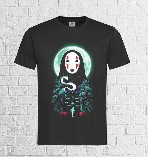 Spirited Away Studio Ghibli Faceless Moon Art Unisex Cotton T-Shirt 3XL
