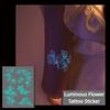 Temporary Luminous Flower Tattoo Sticker Rose Butterfly Love Heart Leaf Butterfly Tattoo Stickers Long Lasting Noctilucent