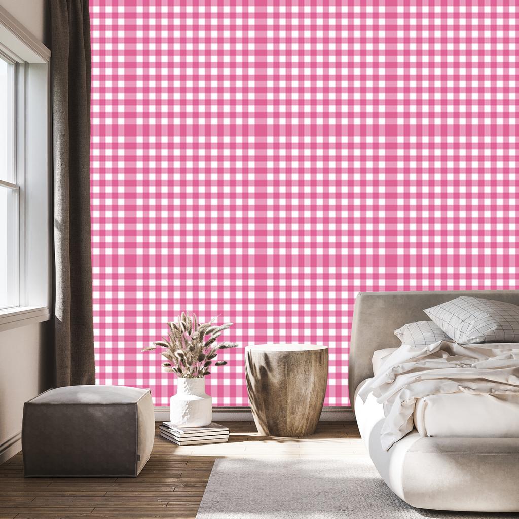 Wallpaper Fabric Pattern Powder Pink, Subtle Detail 50x1000