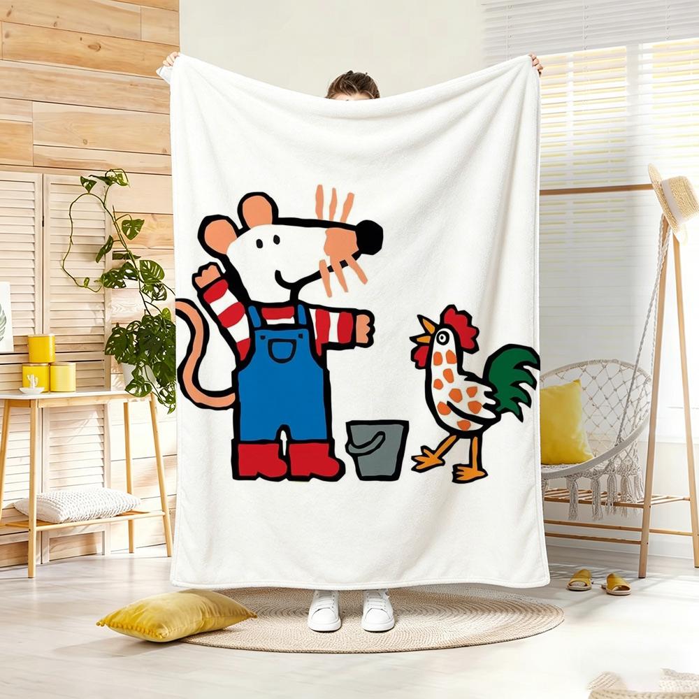 Cartoon M-MaisyS MuisS Plaid Zacht Warm Plaid voor Slaapkamer Woonkamer Bed Reizen Kamperen Picknick Cadeau