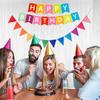 1pcs Set 16.4ft Macaron Paper Card Triangle Banner For Birthday Party Banner Flags Pennant Banner Flags Pennant Banner