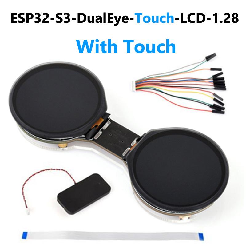 ESP32-S3 AI DualEye TouchEye N16R8 1.28inch IPS Displays For XiaoZhi Deepseek Supports Wi-Fi / Bluetooth 5 Waveshare
