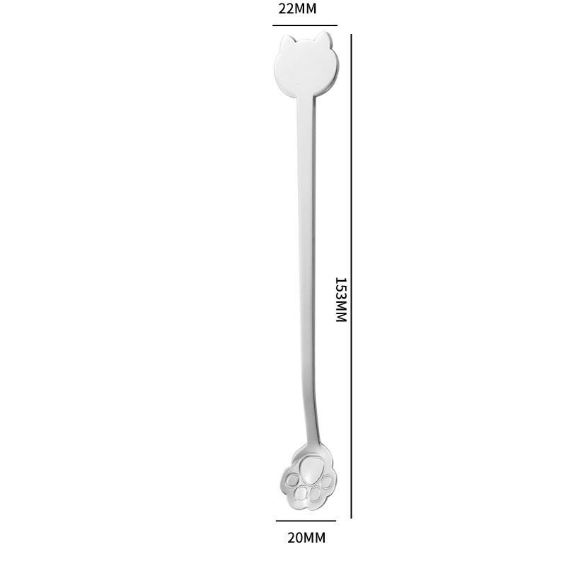 1pc 304 stainless steel coffee spoon creative cat claw spoon stirring spoon cartoon dessert cat spoon