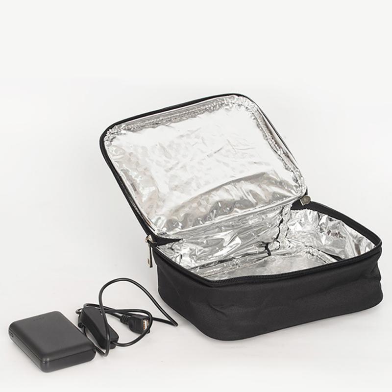 Usb Electric Heated Lunch Box Bag Large Capacity Portable Outdoor Bento Insulation Pouch For Office