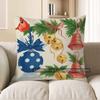 Home Decor Merry And Christmas Decorative Throw Pillow Pattern Cushion Cover Suitable For Sofa Bedroom Car Pillow Cover