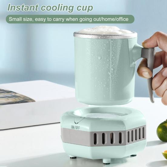 Quick Cooling Cup Easy One-Touch Operation Portable Mini Electric Drink Instant Cooler with Sunken Style for Beer Juice Coffee