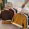 Children's Unisex Fleece-Lined Sweatshirt - Autumn/Winter Korean Style Trendy Base Layer Top