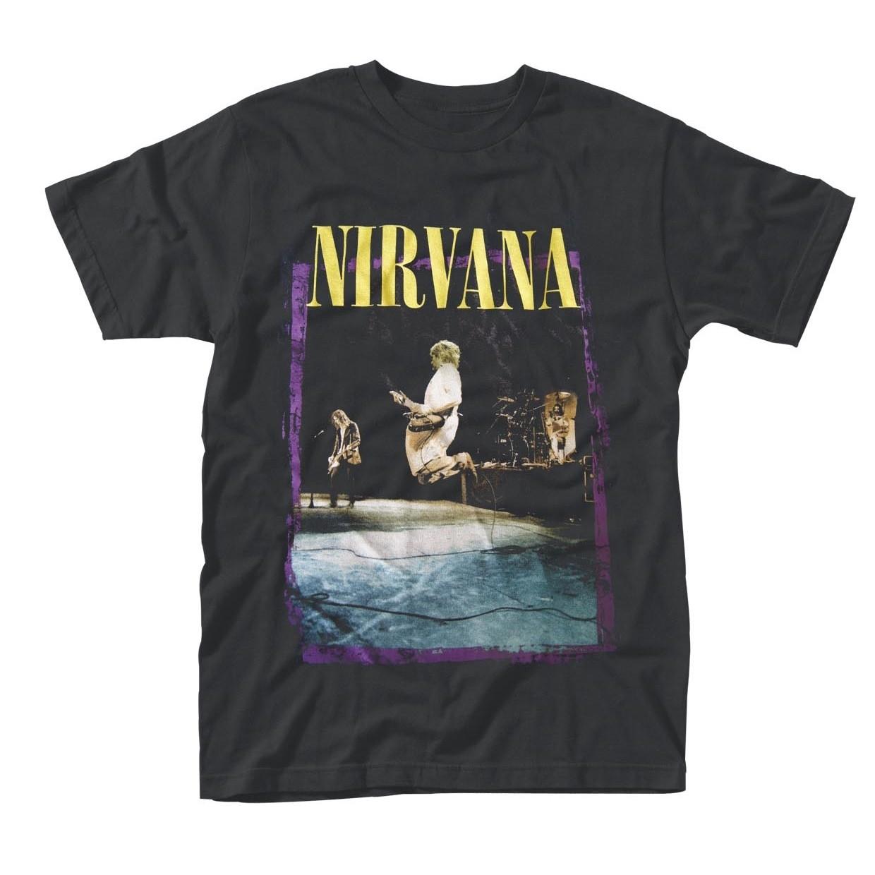 Men s Nirvana Stage Jump T-shirt Large Black 4XL