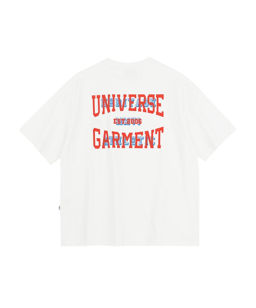 Yunibeoseugameonteu Ug Retro Two-Tone Emblem T-Shirt_White