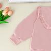 Korean Style Girls' Large Lapel Sweatshirt & Bell Bottom Pants Set - Trendy Children's Two-Piece Outfit