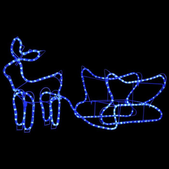 VidaXL Décoration de Noël d'Extérieur Renne et Traîneau 252 LED Renne Illuminé Lumineux Décoratif Ornement de Vacances 329809