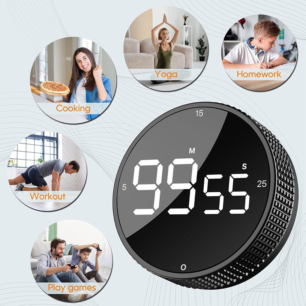 ABS Kitchen Timer With Bright LED Display For Productive Cooking Sessions Kitchen Timers For Cooking