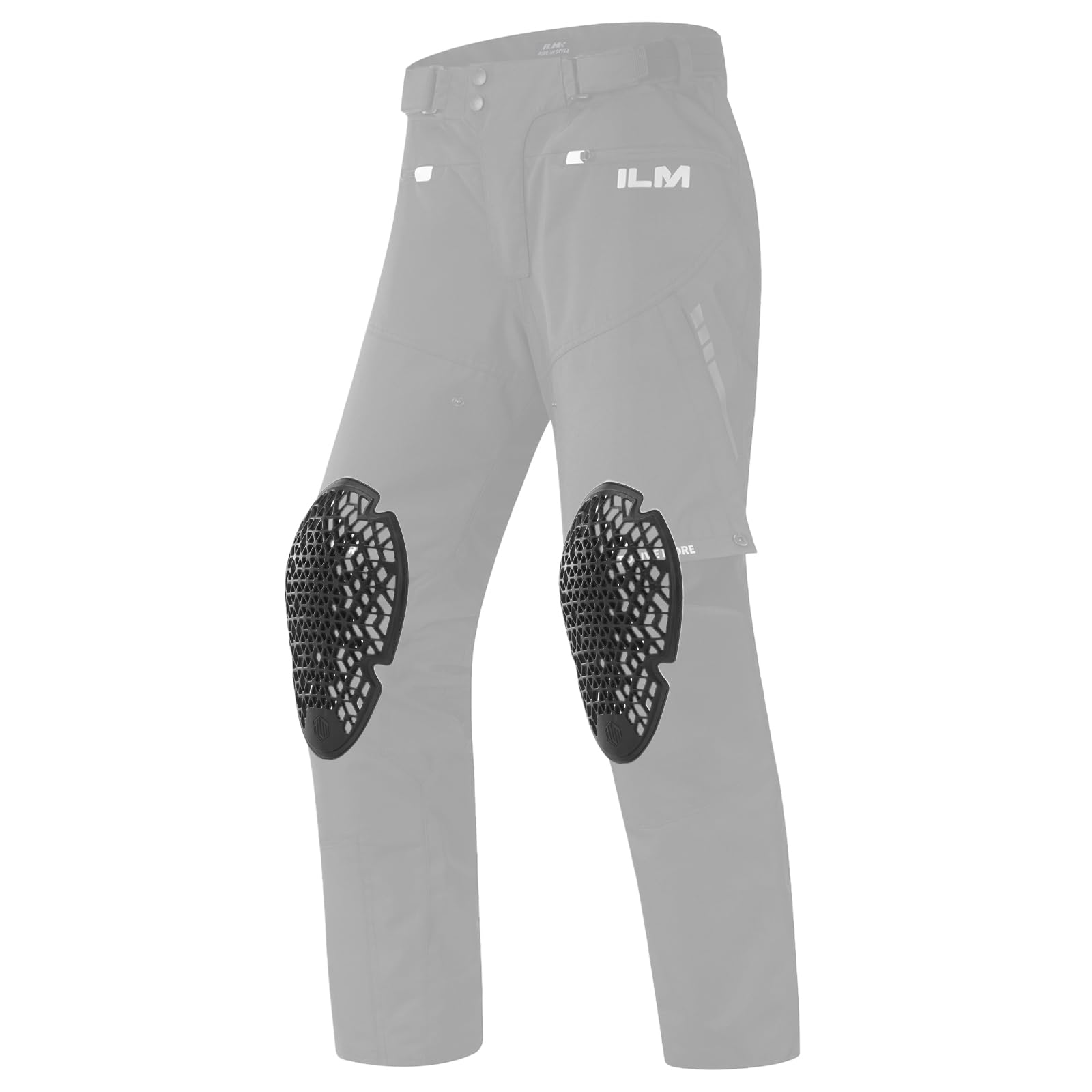 

ILM TP1-EK1 Motorcycle Knee Protector, Elbow & Knee, Thin, ESA Material, Instant Hardening, Breathable, CE Standards, Set of 2 One size чёрный