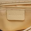 Used BVLGARI Logo Mania Handbag Canvas Leather Beige Beige Used Women