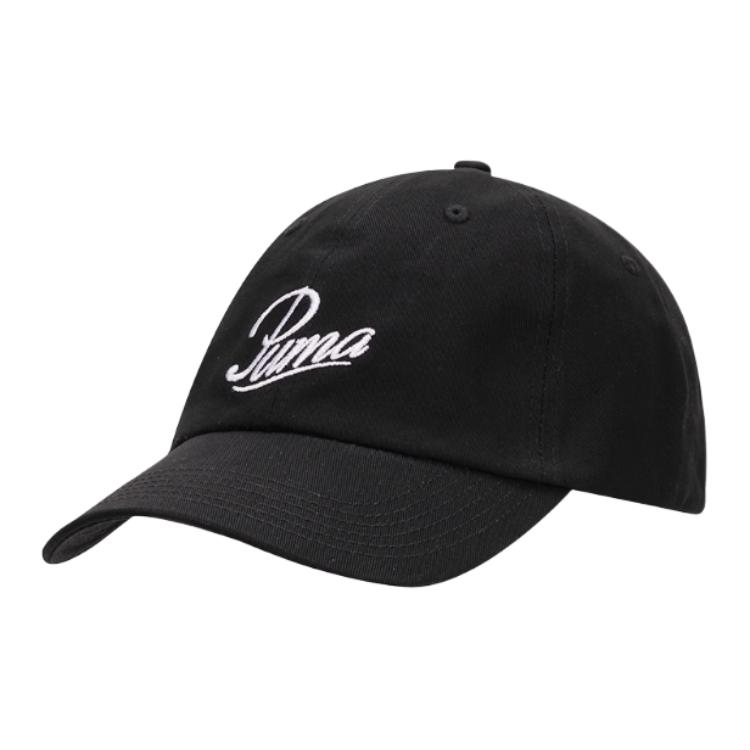 PUMA Cotton Baseball Caps Unisex Black 025996-01 F