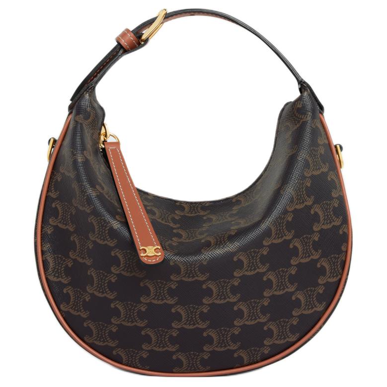 

Celine Logo Print Leather Tote Bag Women handbags Brown 120722FQM-04LU Basic Set (Bag+Dust Bag)