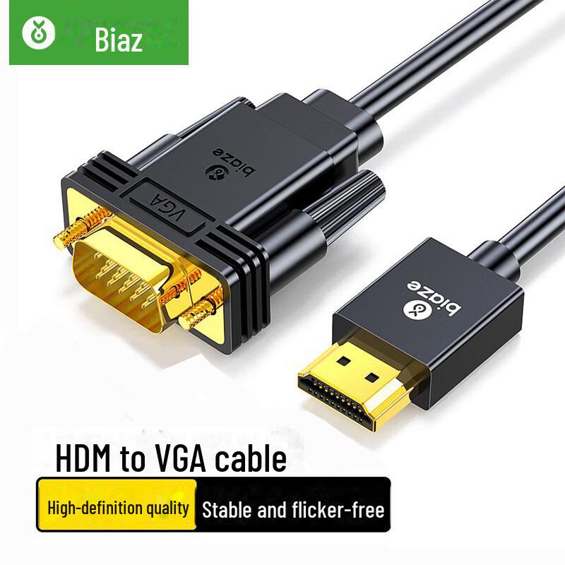 

Кабель-конвертер Biaz HDMI в VGA Адаптер HD-видео для компьютера, ТВ, дисплея, проектора. 1m