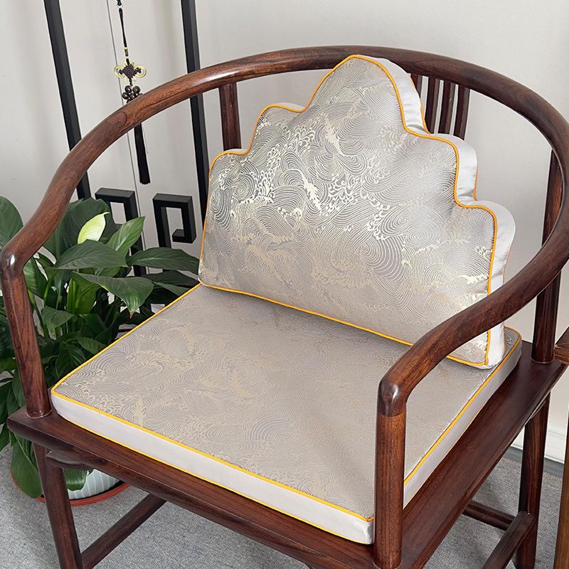 

Jacquard Sofa Throw Pillow Bedside Soft Bag Large Backrest Pad Mahogany Chair Cloud Cushion Chines Style Wood Chair Seat Pad 45X40X4cm Seat Pad