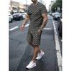 Fashion Art Aesthetics Cartoon People Print Tracksuit for Men Summer New Men's Beach Jogging Sets Casual O-neck Tshirt Shorts Set