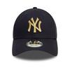 New Era 940 9FORTY Adjustable One Size Fits LA Cotton Baseball Navy x Cap, All, Cap, Gender-Free, Men's, Women's (NY Gold) [Used]
