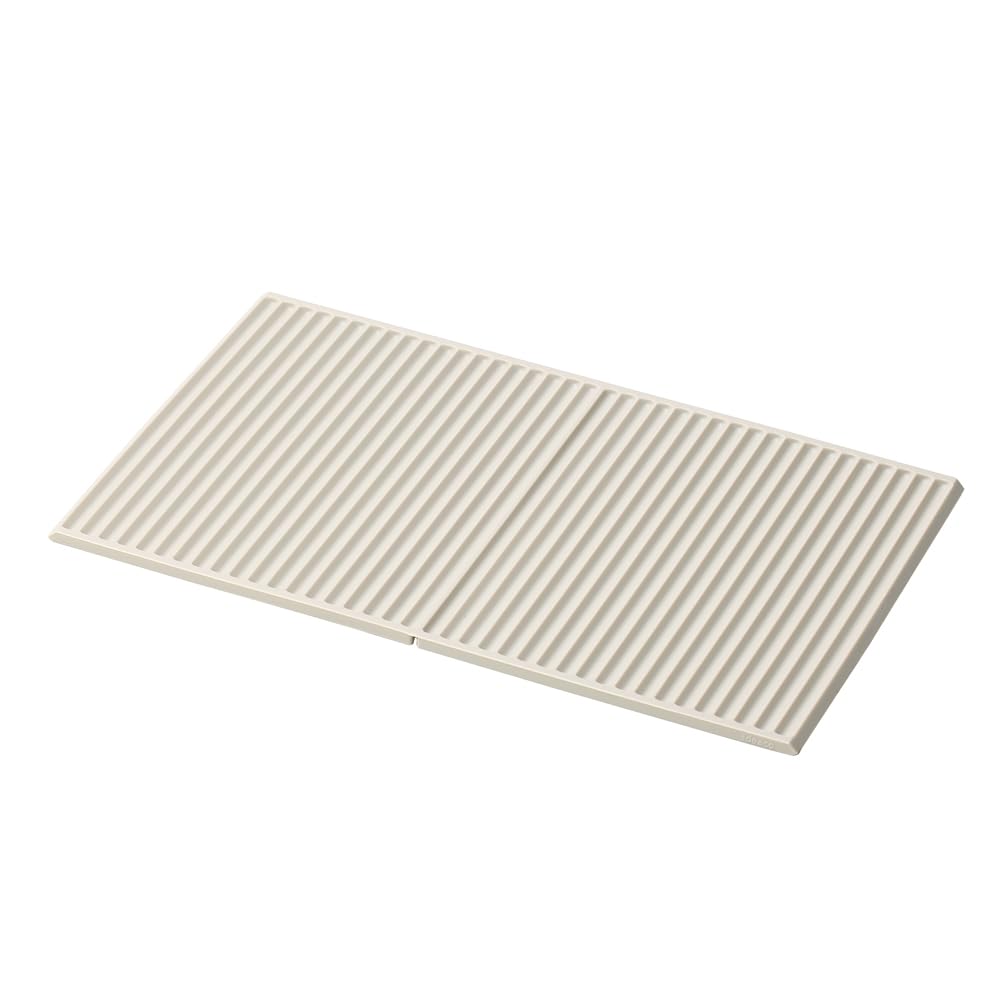 ideaco Kitchen Drainers Sculpture Mat D Sand White, Silicone Drain Mat, 40cm Wide X 25cm Deep X 0.7cm High