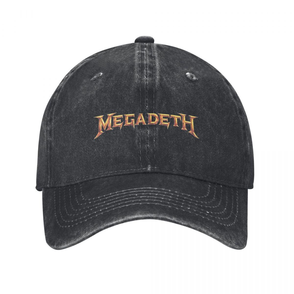 Megadeths Metal Baseballpetten Retro Verweerd Denim Gewassen Rockmuziek Hoofddeksels Voor Mannen Vrouwen Buiten Zomerpetten Pet One Size gray