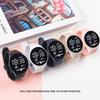 Touch Screen LED Digital Watch - Simple Round Dial Silicone Strap Casual Wristwatch, 5 Colors Optional