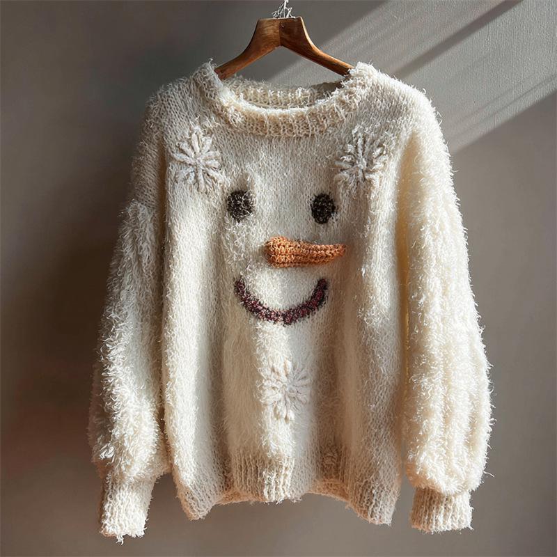 2025 Bestseller: Women's 3D Print Halloween Round Neck Loose Sweatshirt - Soft & Casual