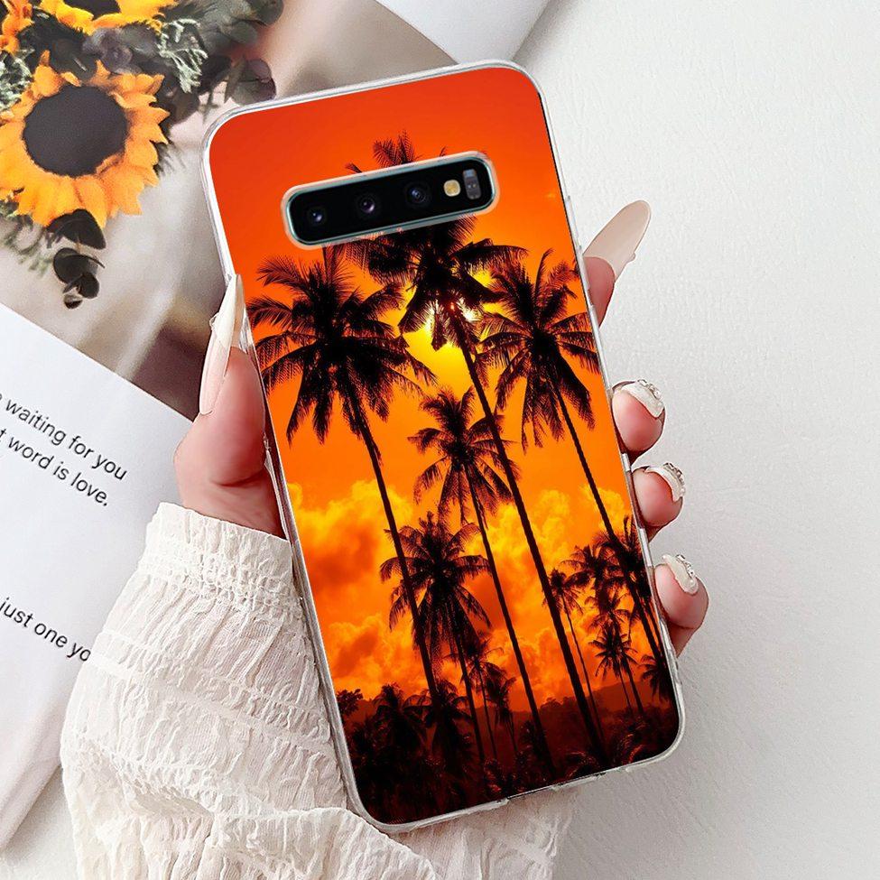 For Samsung S10 Plus Case SM-G975F Cute Kawaii Fashion Flowers Luxury Cool Painted Soft Cover For Samsung Galaxy S10+ Phone Case