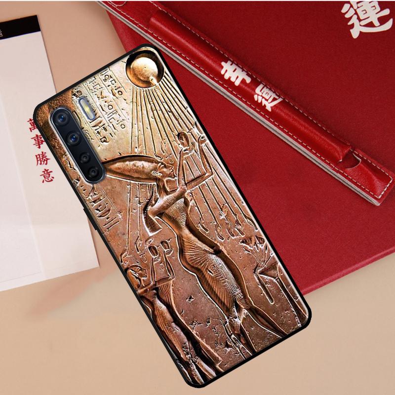 Egyptian Hieroglyphics Symbols Case For Oppo A60 A98 A58 A78 A18 A38 A80 A40 A77 A57 A17 A74 A54 A94 A96 A76 A16 A15 A5 Pro
