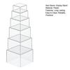 6Pcs Buffet Risers Food Display Risers Multipurpose Stackable Display Stand Cube Box Nesting Riser with Hollow Bottoms