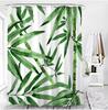 Waterproof Bath Curtains Hand Painted Bamboos Leaves Shower Curtain Green Simple Life Home Decorative Bathroom Decor Accessories