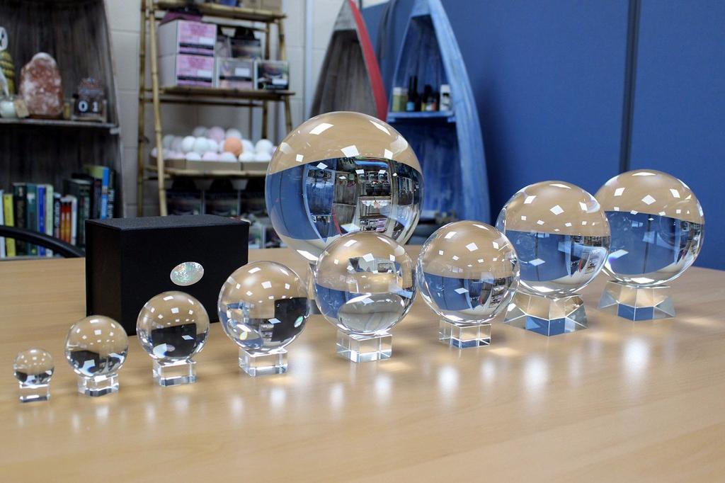 Optical Glass Crystal Ball with Stand, 130mm