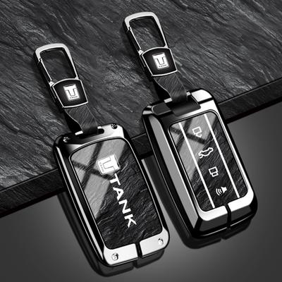 Zinc Alloy Car Key Case For Great Wall Gwm Wey Tank 300 500 Tank300 Tank500 Remote Cover Bag Shell Keychain Holder Accessories